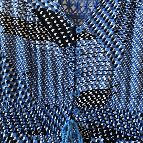 Flowy Boho Crochet Detail Split Hem Floral Maxi Dress - Picture 10 of 16